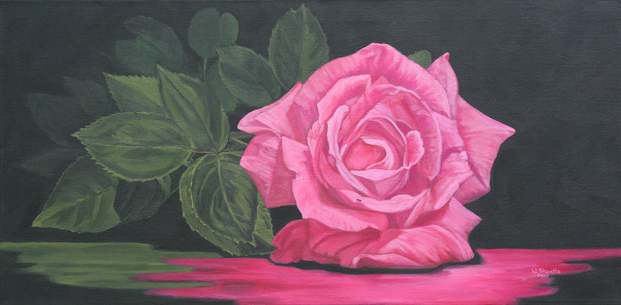 900x443 Mothers Day Rose Painting By Wendy Shoults - Mothers Day Painting