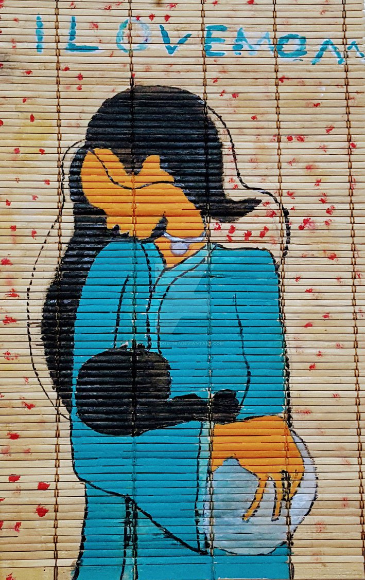 709x1128 An Old Mother's Day Painting By Snowdoll567 - Mothers Day Painting