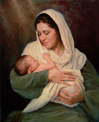 333x411 Mother's Love Painting By Del Parson - Mothers Love Painting