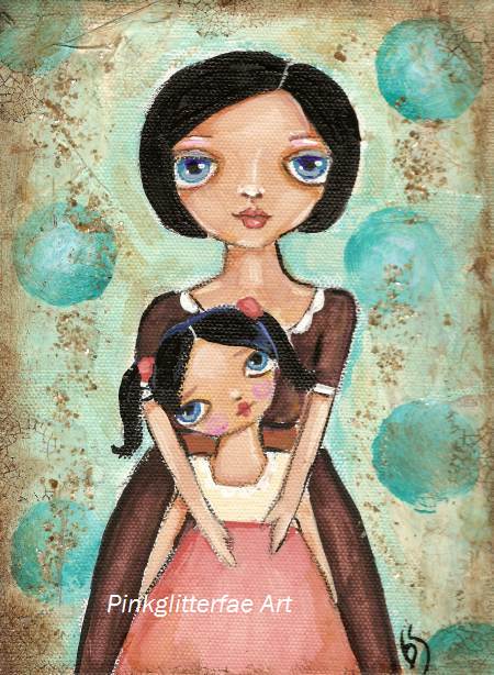 450x614 Pinkglitterfae Art A Mother's Love - Mothers Love Painting