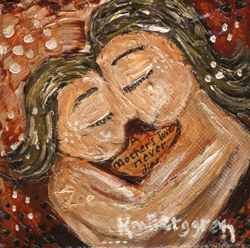 500x496 A Mothers Love Mother And Child Painting By Katie M. - Mothers Love Painting