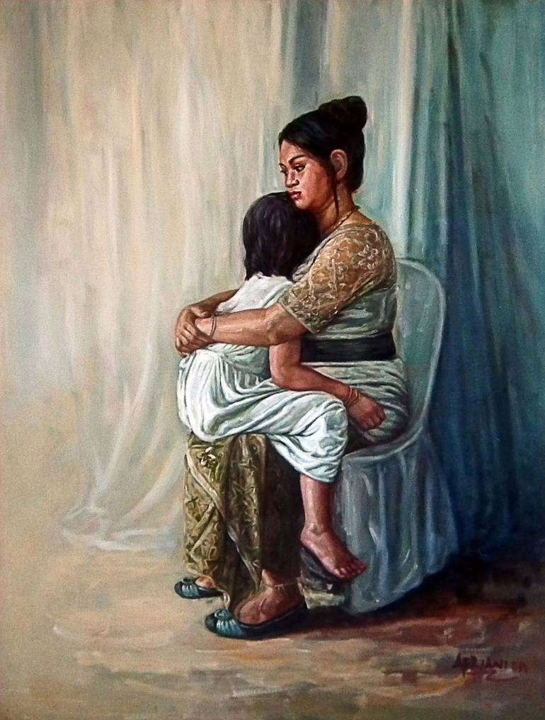 770x1017 Saatchi Art Mother Love Painting By A F R I A N I - Mothers Love Painting