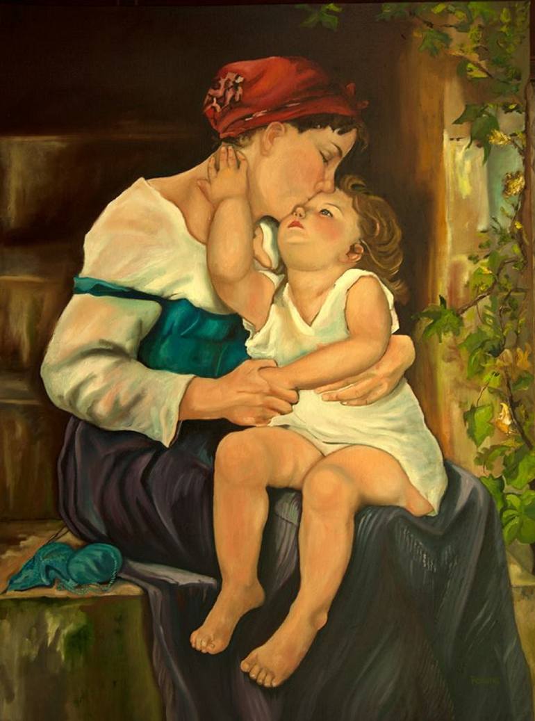 770x1037 Saatchi Art Mothers Love Painting By Roxana Gonzales - Mothers Love Painting