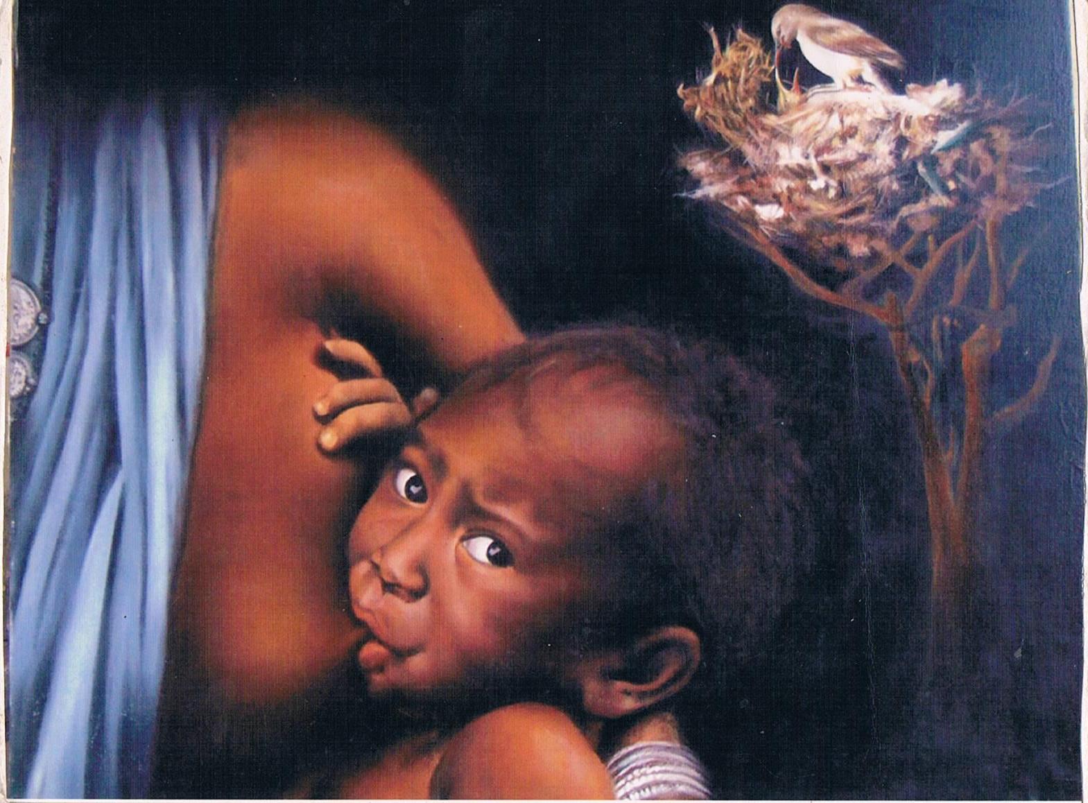 1569x1158 Buy Painting Mothers Love Artwork No 2974 By Indian Artist - Mothers Love Painting