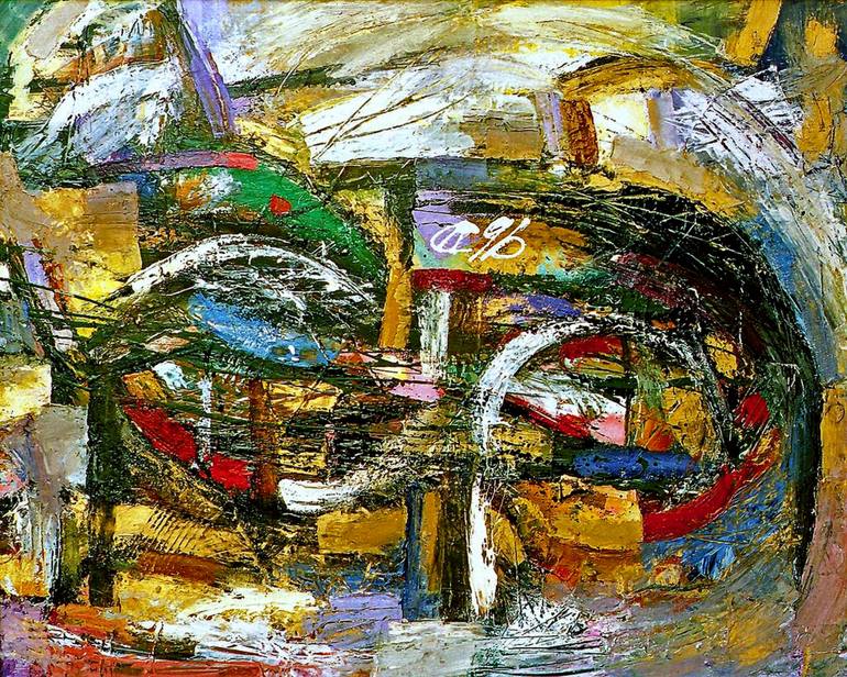 770x616 Saatchi Art Archaic Motif Painting By Exloss Art - Motif Painting