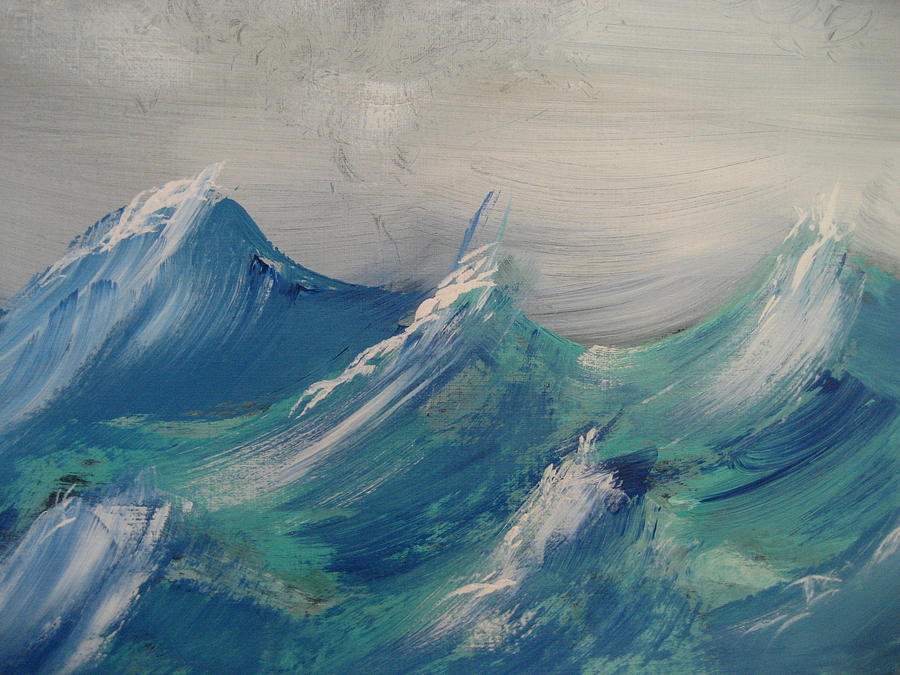 900x675 Waves In Motion Painting By Dotti Hannum - Motion Painting