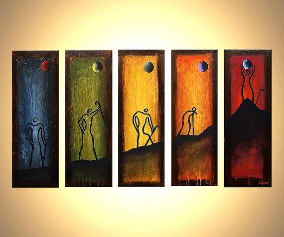 570x476 Colorful Modern Abstract Painting - Motivational Painting