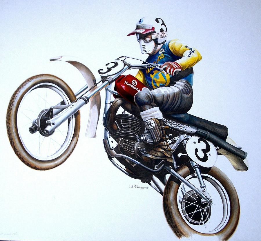 900x831 Motocross Painting - Motocross Painting