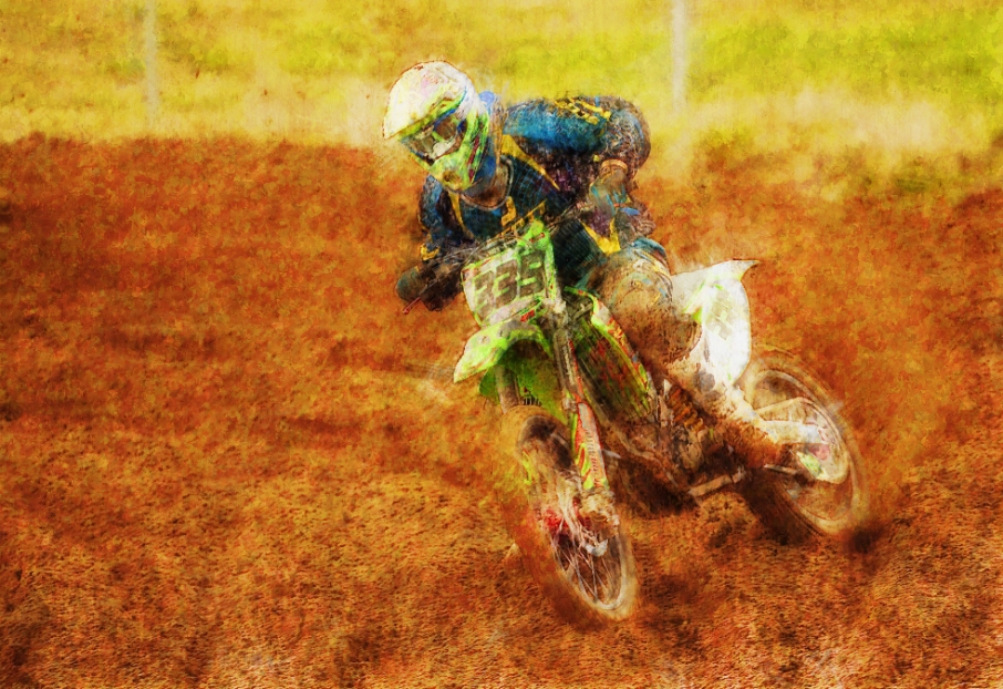 906x622 Motocross Photography Before The Coffee - Motocross Painting