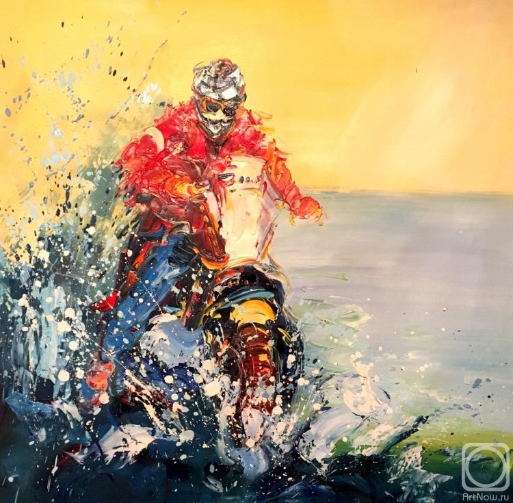 750x735 Painting Buy On Artnow.ru - Motocross Painting