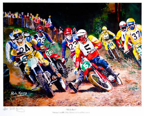 500x402 Rob Kinsey Motocross Art With A Passion And Focus Smoky - Motocross Painting
