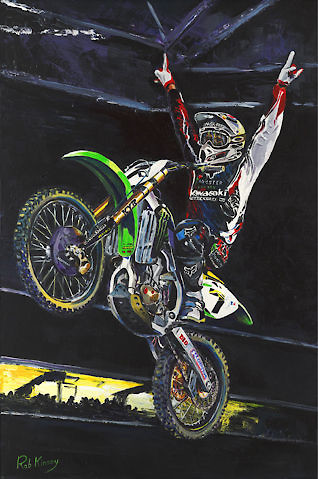 318x479 Better Than Chocolate .james Stewart Original Art - Motocross Painting