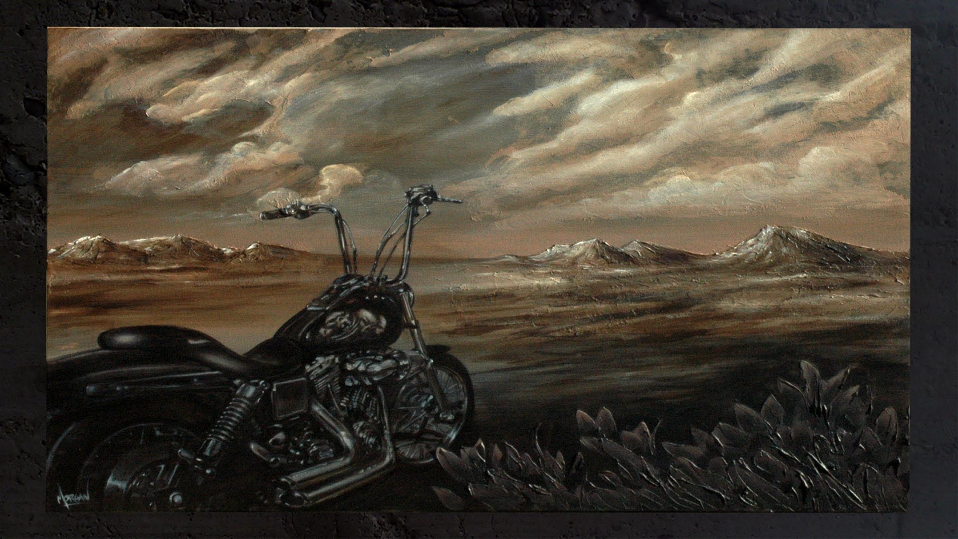 Motorcycle Canvas Painting At Paintingvalley.com 