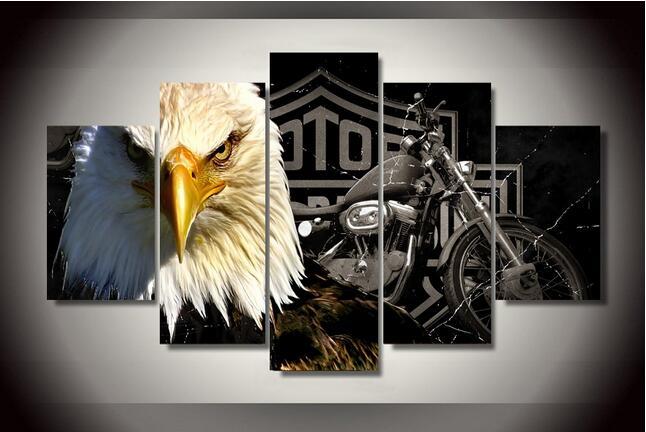646x432 Online Cheap Unframed Hd Printed Eagles Motorcycle Canvas Painting - Motorcycle Canvas Painting