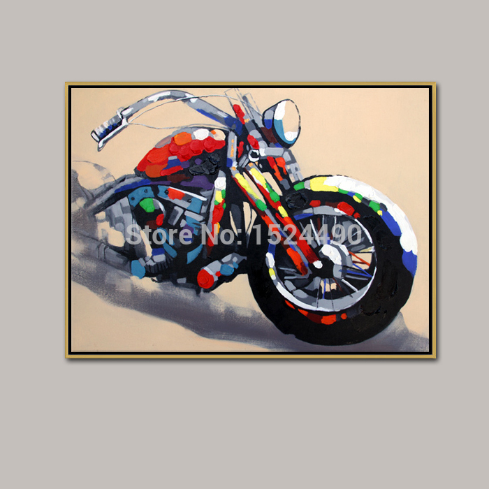 Motorcycle Canvas Painting At Explore Collection