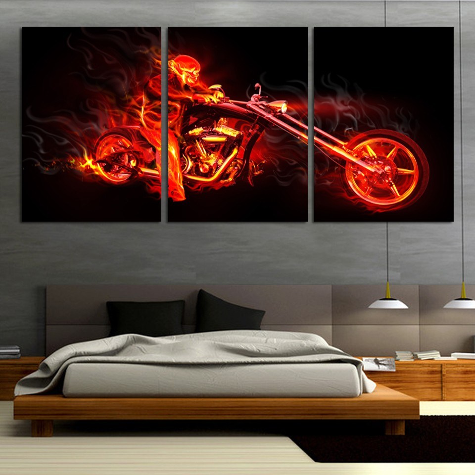 Motorcycle Canvas Painting At PaintingValley Com Explore Collection   Motorcycle Canvas Painting 31 