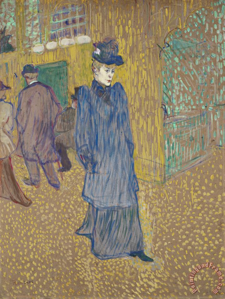 721x960 Henri De Toulouse Lautrec Jane Avril Leaving The Moulin Rouge - Moulin Rouge Painting