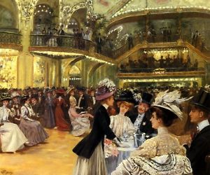 300x250 Paris Le Bal Du Moulin Rouge France Painting By French Jean Andre - Moulin Rouge Painting