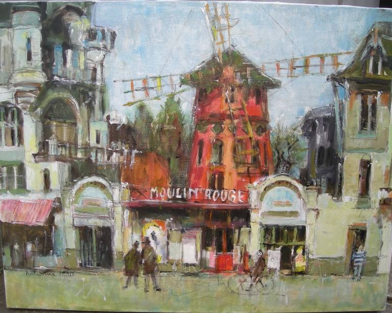 770x615 Saatchi Art Moulin Rouge Painting By Katarina - Moulin Rouge Painting
