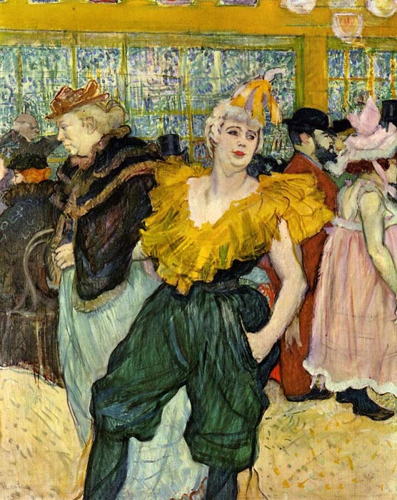 556x700 At The Moulin Rouge The Clowness Cha U Kao , 1895 - Moulin Rouge Painting