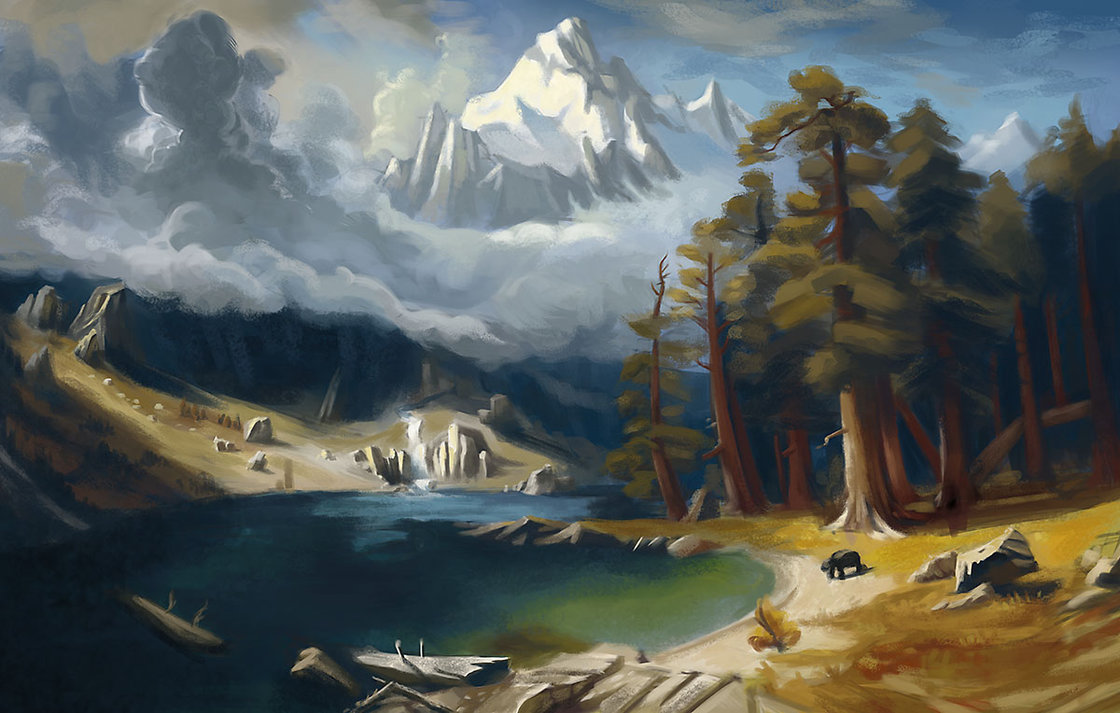 1120x713 Bierdstadt - Mount Corcoran Painting