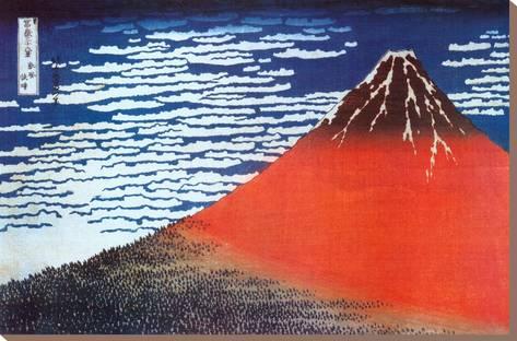 473x312 Mount Fuji Stretched Canvas Print By Katsushika Hokusai - Mount Fuji Painting
