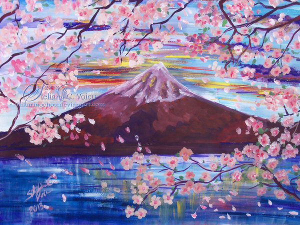 Mount Fuji Painting at PaintingValley.com | Explore collection of Mount ...