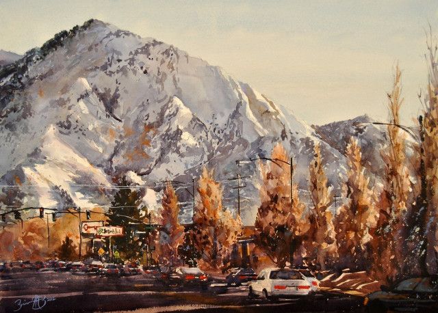 640x458 Mount Olympus, By Brienne Brown Art Painting - Mount Olympus Painting