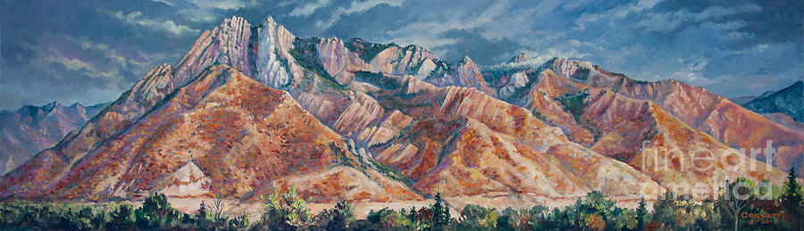 900x259 Mount Olympus In Autumn Painting By Rob Corsetti - Mount Olympus Painting