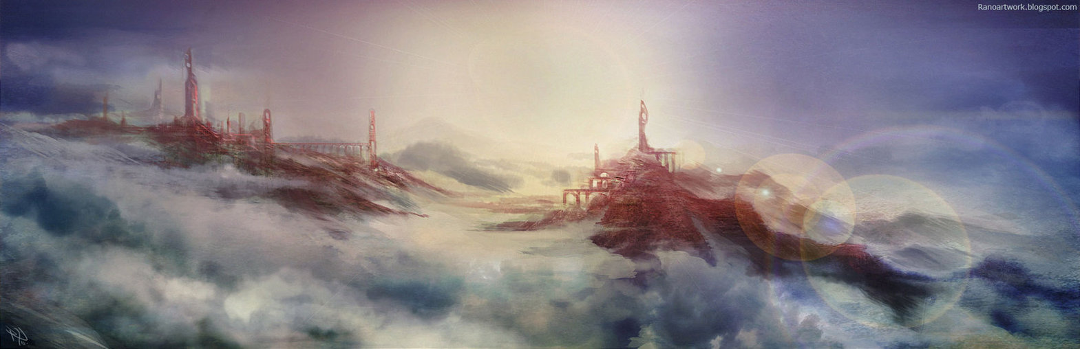 1569x508 Mount Olympus By Ranoartwork - Mount Olympus Painting