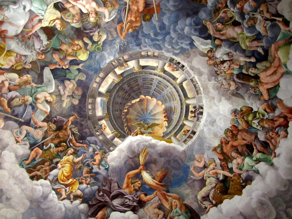 1024x768 Ceiling - Mount Olympus Painting