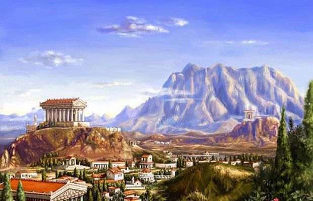620x400 Mount Olympus Painting - Mount Olympus Painting