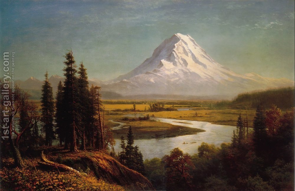 1000x648 Mount Rainier Albert Bierstadt Reproduction 1st Art Gallery - Mount Rainier Painting