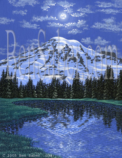 250x324 Mount Rainier Painting - Mount Rainier Painting