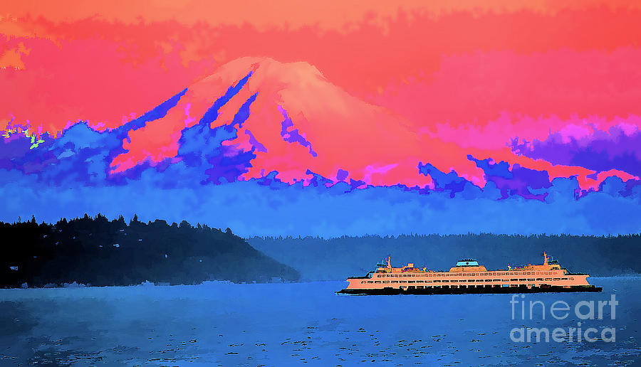 900x516 Mt. Rainier Painting By Rj Aguilar - Mount Rainier Painting