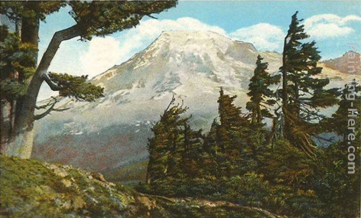 720x435 Norman Parkinson Mt. Rainier, Washington Painting Anysize 50% Off - Mount Rainier Painting
