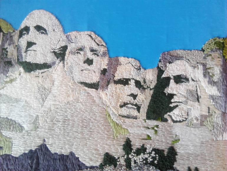 770x580 Saatchi Art Mount Rushmore Painting By Janet Payne - Mount Rushmore Painting