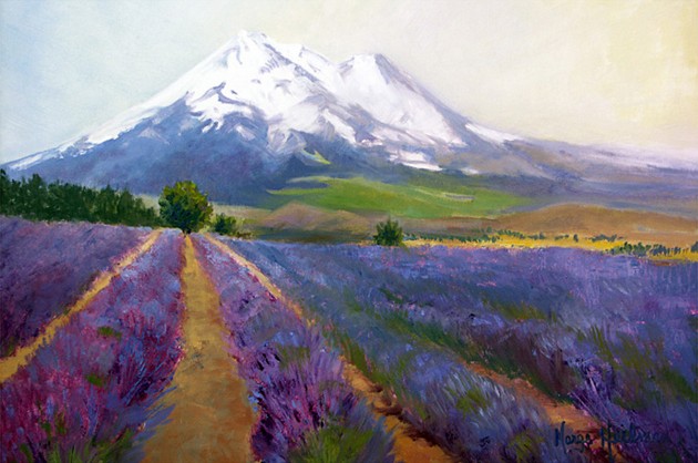 630x418 Lavender - Mount Shasta Painting
