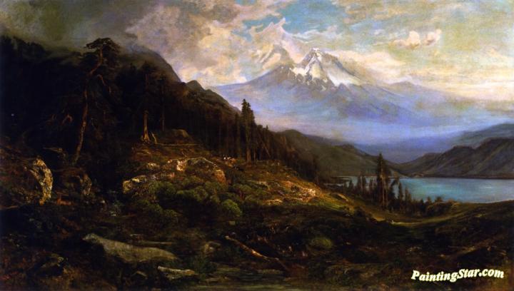 720x408 Mount Shasta And Castle Lake Artwork By William Keith Oil Painting - Mount Shasta Painting