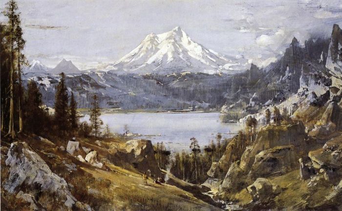 700x432 Mount Shasta From Castle Lake, 1888 - Mount Shasta Painting