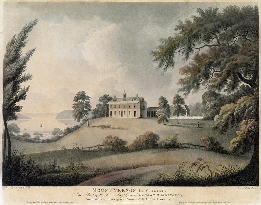 900x707 Mount Vernon, 1800 Painting By Granger - Mount Vernon Painting