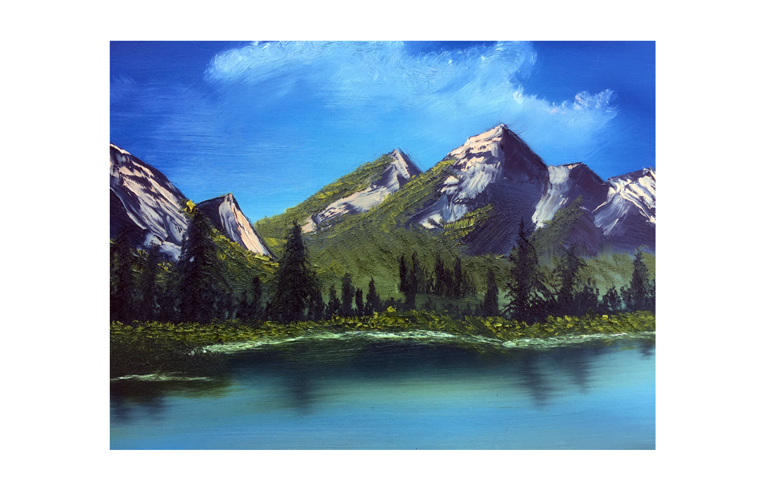 1110x710 Mountain Range Acrylic Painting - Mountain Acrylic Painting