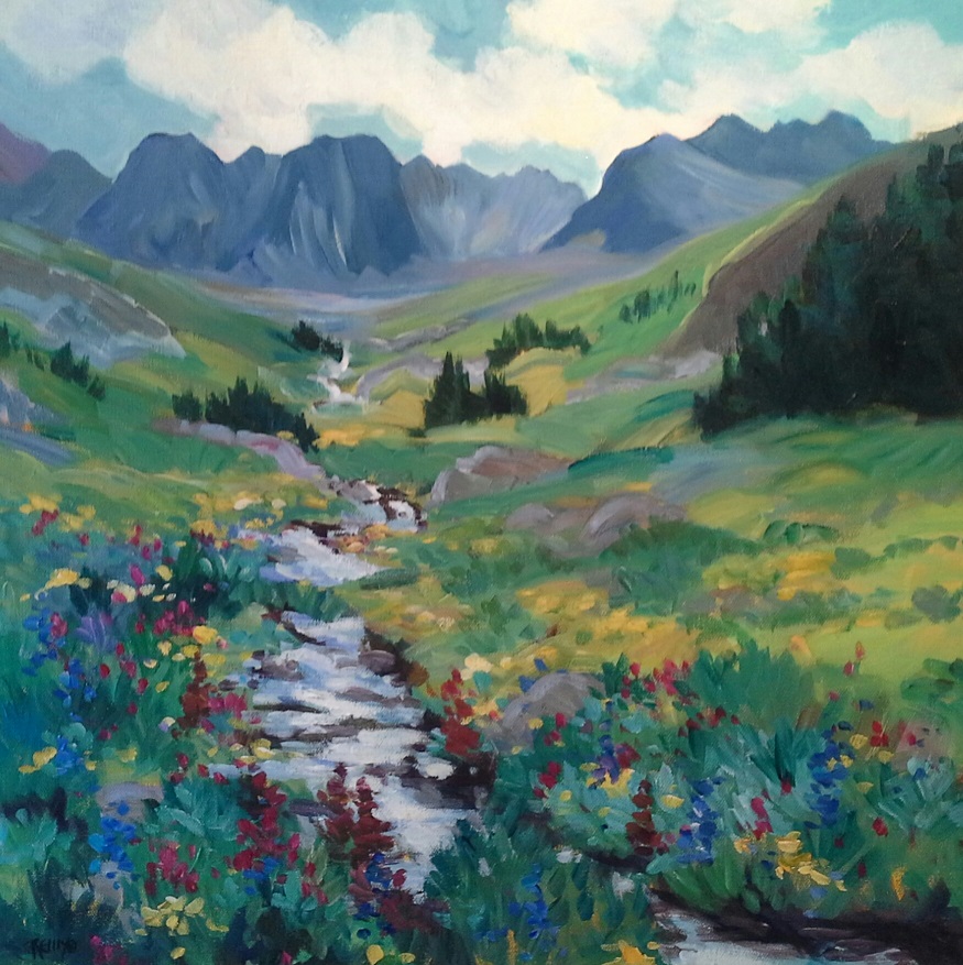 875x877 Beginning Acrylic Painting - Mountain Acrylic Painting