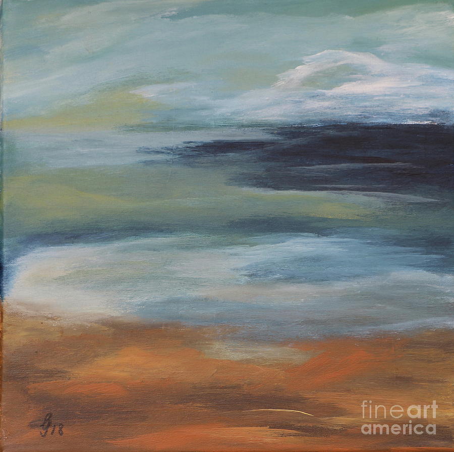 900x895 Mountain And Lake Painting By Christiane Schulze Art And Photography - Mountain And Lake Painting