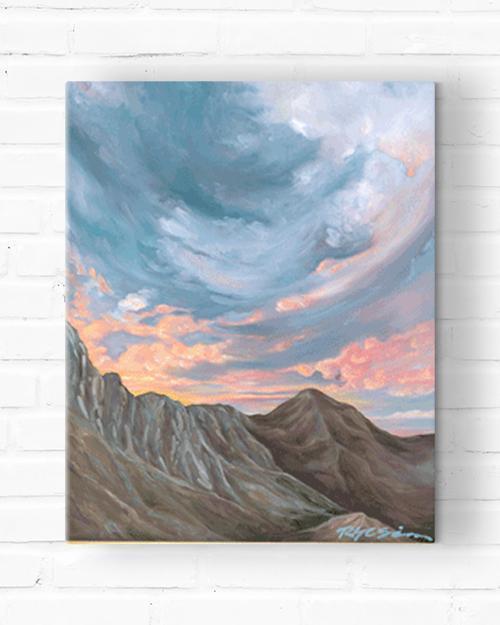 500x625 Just Beyond The Mountain Canvas - Mountain Canvas Painting