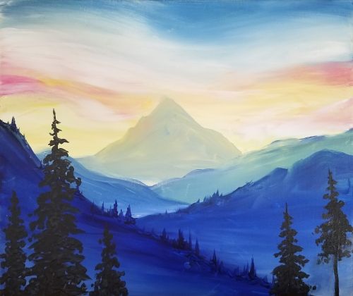 500x420 Mountain Majesty - Mountain Canvas Painting