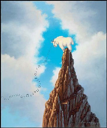 366x441 Mountain Goat, Musical Notes - Mountain Goat Painting