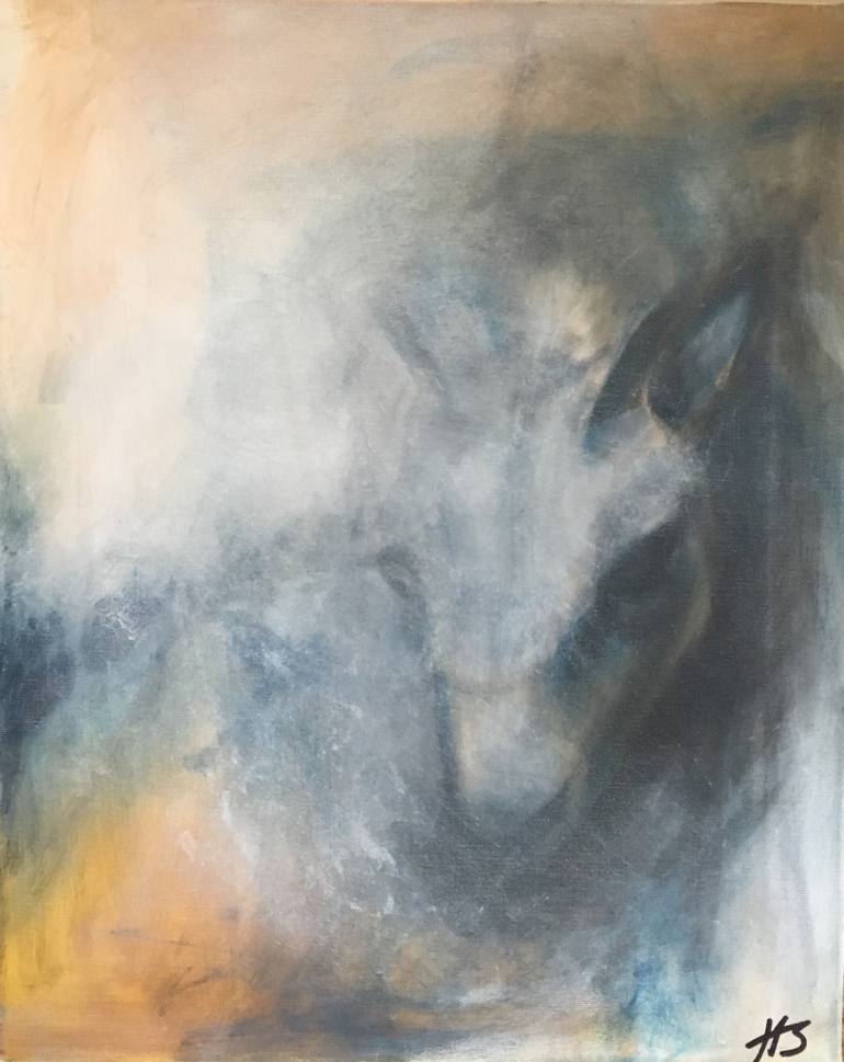 770x969 Saatchi Art Young Mountain Goat Painting By Heather Slate Quinlan - Mountain Goat Painting