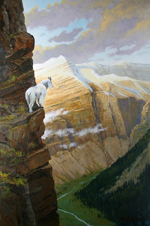 500x755 Billy's World, Mountain Goat Painting - Mountain Goat Painting