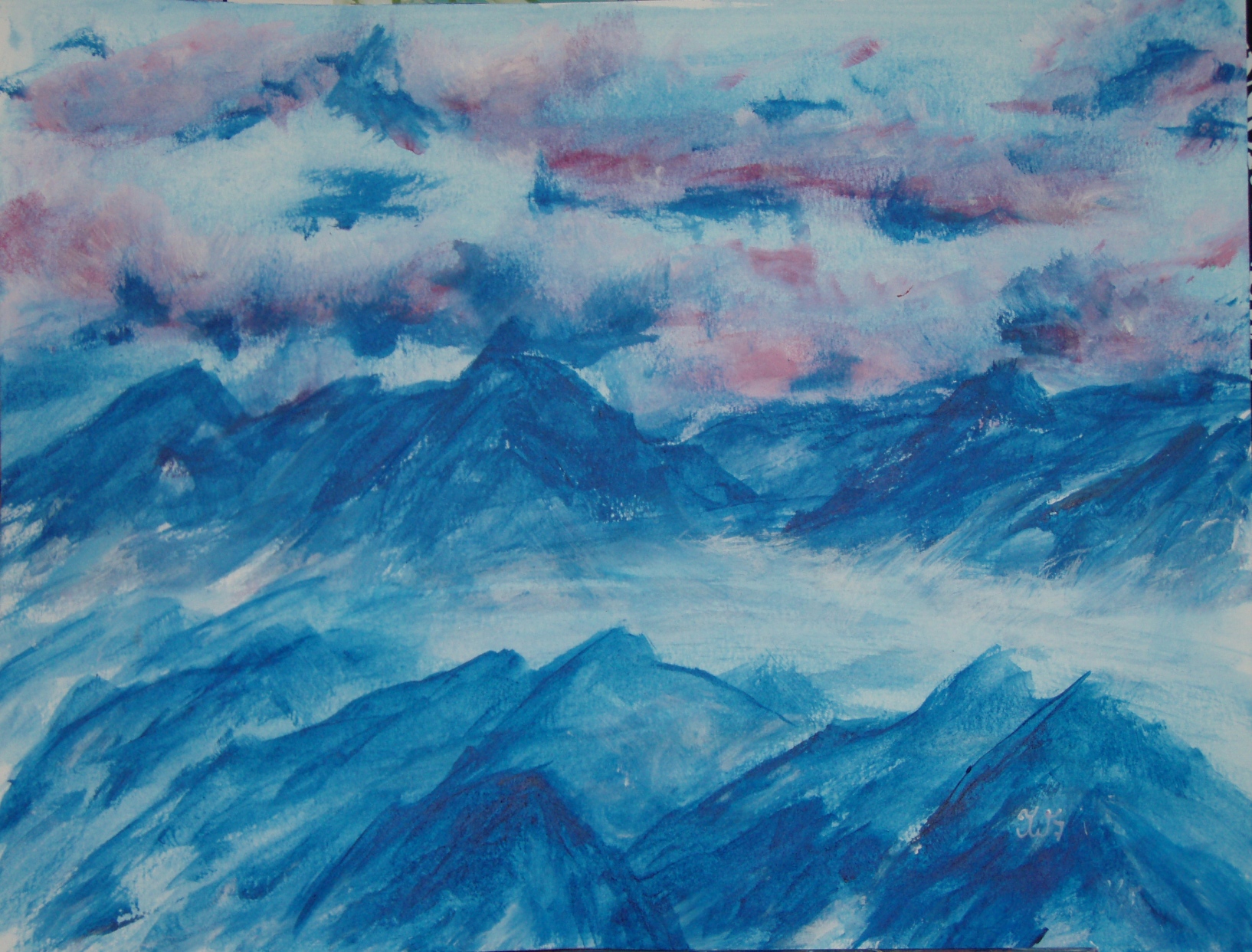 1634x1242 Mountains High Up In The Clouds Mtv65 Foundmyself - Mountain High Painting